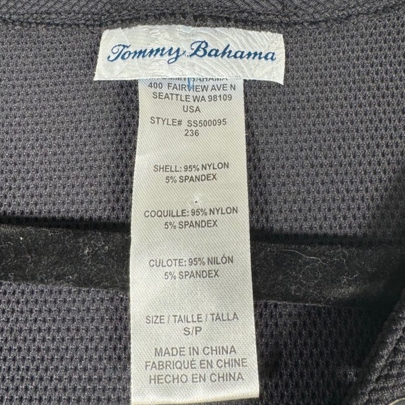 Tommy Bahama Island Cays Pique Lace-Up Coverup Black Mini Dress Size S - Picture 4 of 7